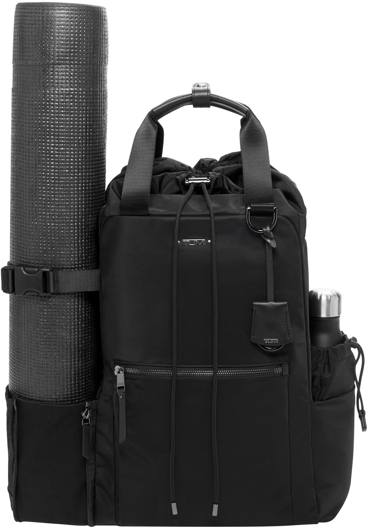 Angle View: TUMI - Voyageur Fern Drawstring Backpack - Black