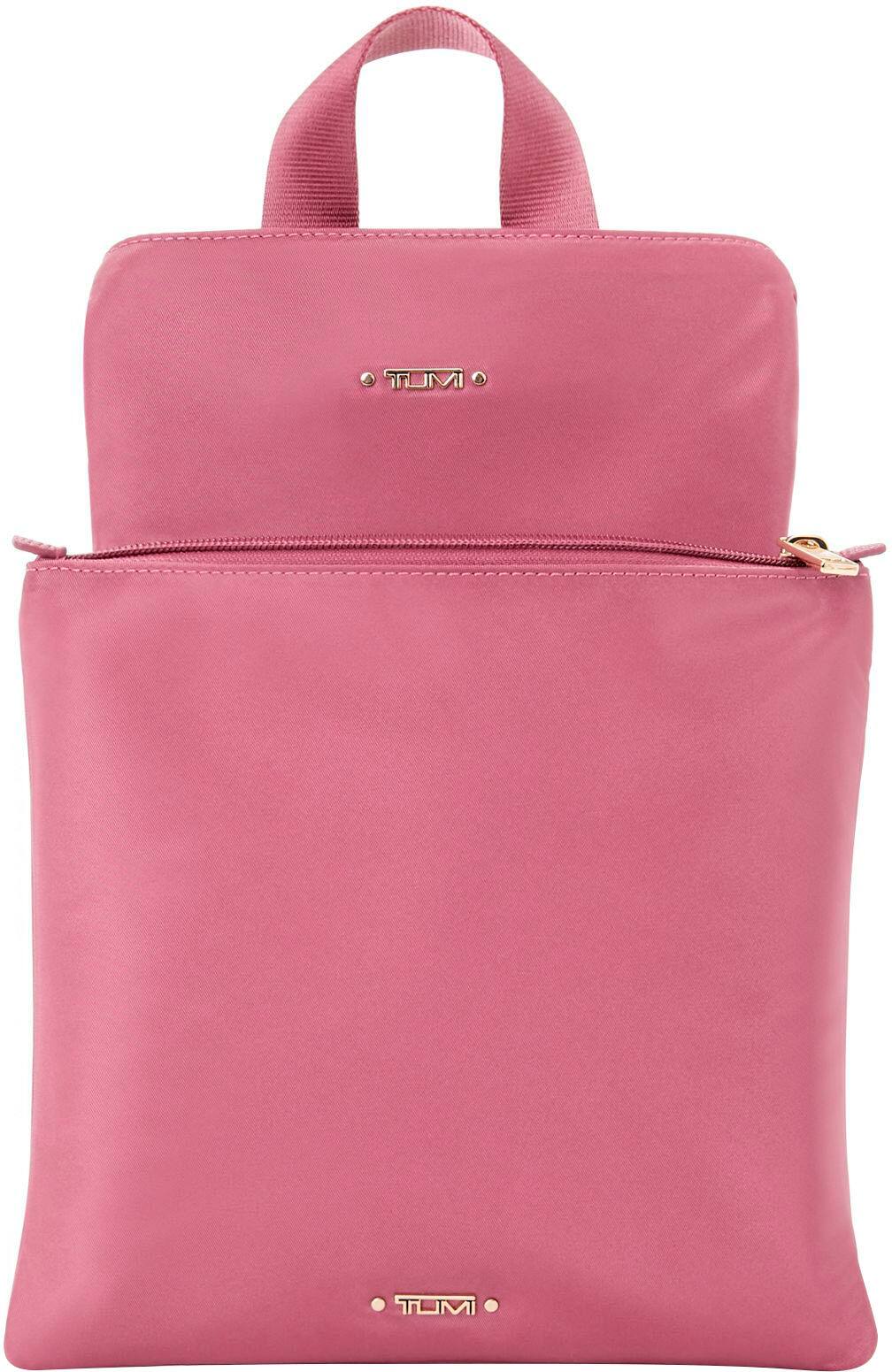 Left View: TUMI - Voyageur Just In Case Backpack - Pink
