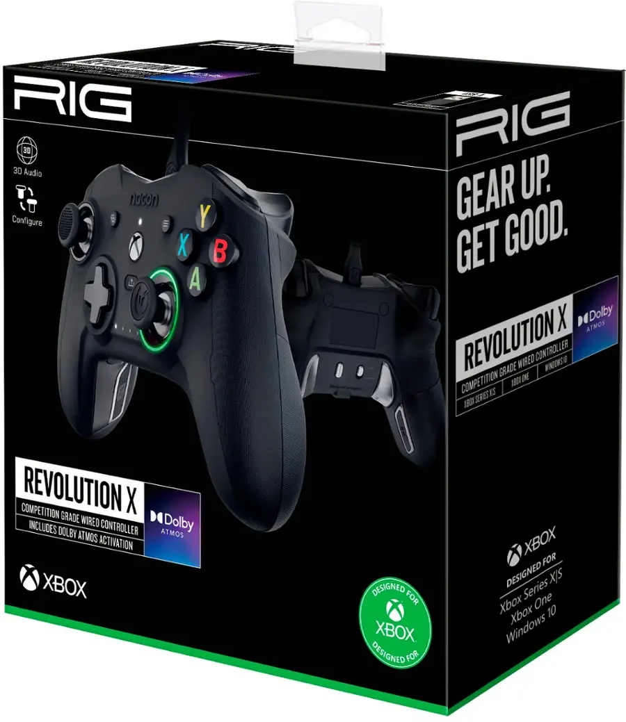 Alt View 16. RIG - Nacon Revolution X Controller for Xbox Series X|S, Xbox One, and Windows 10/11 - Black.