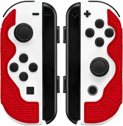 Front. Lizard Skins - DSP Controller Grip for Switch Joy-Con - Red.
