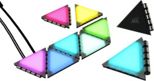 CORSAIR - iCUE LC100 Smart Case Lighting Triangles, Starter Kit - Multicolor - Front_Zoom
