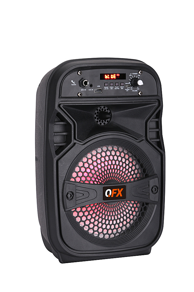 Angle View: QFX - 6.5" BT Speaker with Stand & Microphone - Black