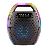 QFX - 6.5" BT Speaker with Handle Lights - Black - Front_Zoom