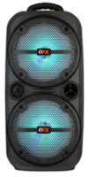 QFX - 2 x 8" BT Recharge Speaker with Lights - Black - Front_Zoom