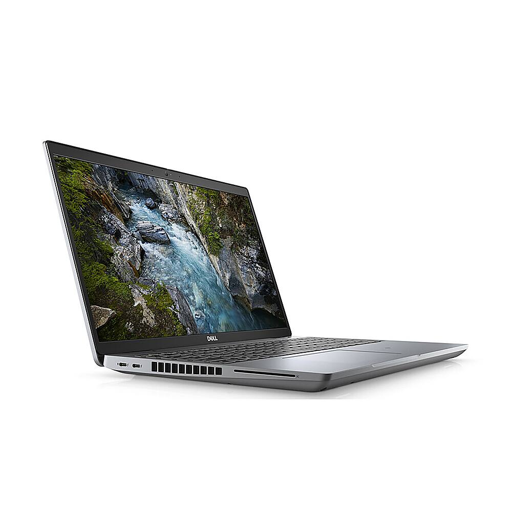 Angle View: Dell - Precision 3000 15.6" Laptop - Intel Core i7 - 16 GB Memory - NVIDIA T600 - 512 GB SSD - Titan Gray