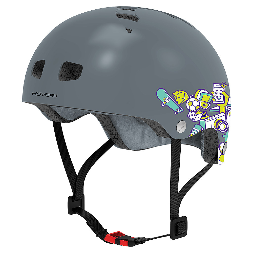 Angle View: Hover-1 - Kids Sport Helmet - Medium - Gray