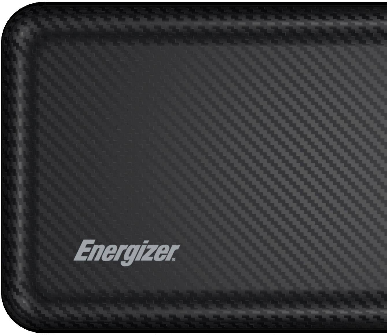 Angle. Energizer - MAX 30,000mAh 15W USB-C 3-Port Universal Portable Battery Charger/Power Bank w/ LCD screen for Smartphones & Accessories - Black.