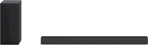 LG - 3.1 Channel Soundbar with Wireless Subwoofer and DTS Virtual:X - Black - Front_Zoom