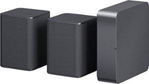 LG - 140W Wireless Rear Channel Speakers (Pair) - Black - Angle_Zoom