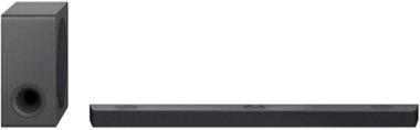 LG - 5.1.3 Channel Soundbar with Wireless Subwoofer, Dolby Atmos and DTS:X - Black - Front_Zoom