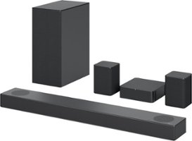 LG - 5.1.2 Channel Soundbar with Wireless Subwoofer, Dolby Atmos and DTS:X - Black - Angle_Zoom