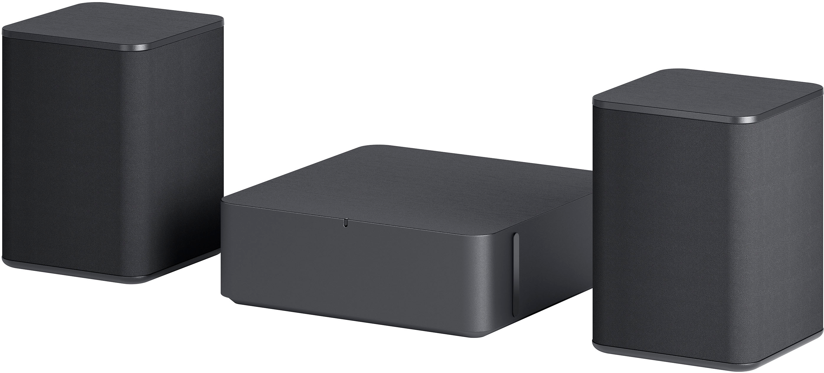 Back View: LG - 5.1.2 Channel Soundbar with Wireless Subwoofer, Dolby Atmos and DTS:X - Black