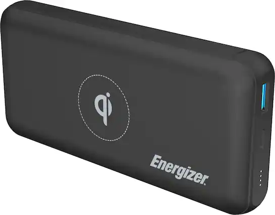 Angle. Energizer - Ultimate Lithium 20,000mAh 20W Qi Wireless Portable Charger/Power Bank QC 3.0 & PD 3.0 for Apple, Android, USB Devices - Black.