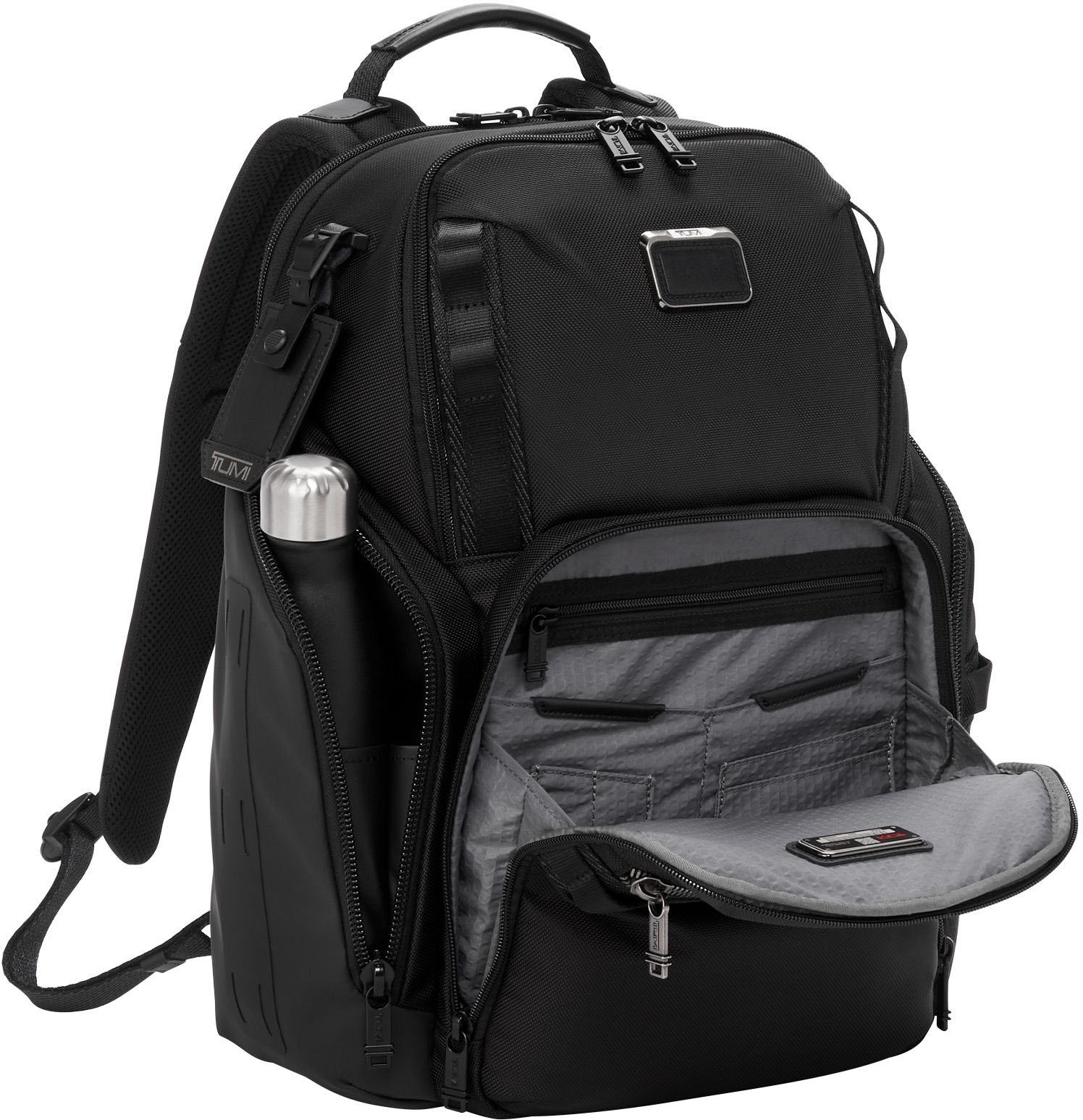 Left View: TUMI - Alpha Bravo Search Backpack - Black