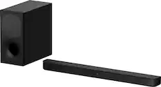 Front. Sony - HT-S400 2.1ch Soundbar with powerful wireless Subwoofer - Black.