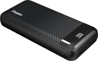 Energizer - MAX 20,000mAh 15W USB-C 3-Port Universal Portable Battery Charger/Power Bank w/ LCD screen for Smartphones & Accessories - Black - Front_Zoom