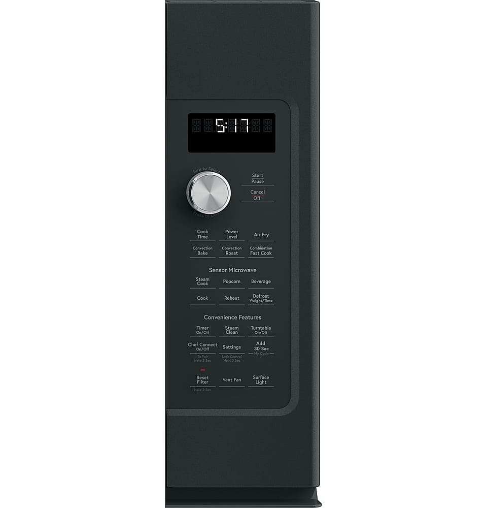 Left. Café - 1.7 Cu. Ft. Convection Over-the-Range Microwave with Air Fry - Matte Black.
