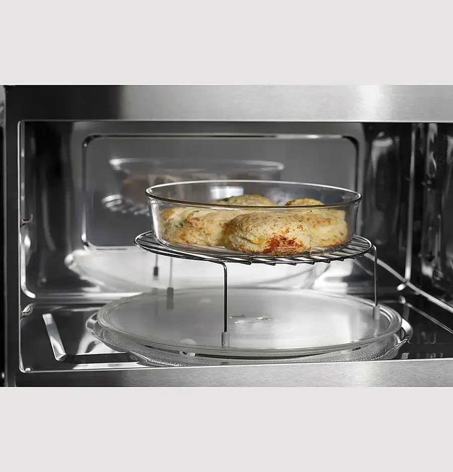 Alt View 11. GE Profile - Profile Series 1.7 Cu. Ft. Convection Over-the-Range Microwave with Sensor Cooking and Chef Connect - Black Stainless Steel.
