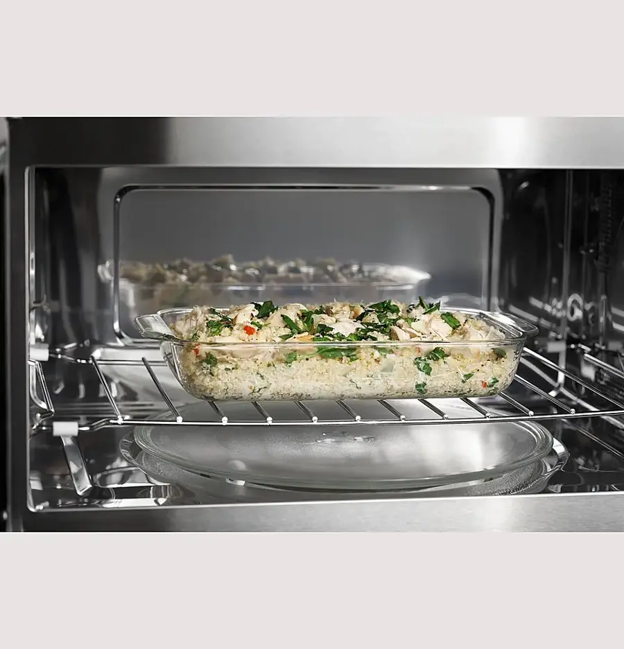 Alt View 15. GE Profile - Profile Series 1.7 Cu. Ft. Convection Over-the-Range Microwave with Sensor Cooking and Chef Connect - Black Stainless Steel.