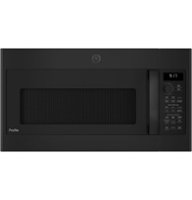 GE Profile - Profile Series 1.7 Cu. Ft. Convection Over-the-Range Microwave with Sensor Cooking and Chef Connect - Black - Front_Zoom