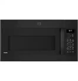 GE Profile - Profile Series 1.7 Cu. Ft. Convection Over-the-Range Microwave with Sensor Cooking and Chef Connect - Black