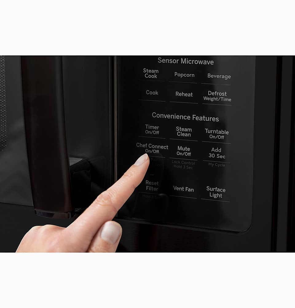 Alt View 1. GE Profile - Profile Series 1.7 Cu. Ft. Convection Over-the-Range Microwave with Sensor Cooking and Chef Connect - Black.