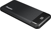Energizer - MAX 10,000mAh 15W USB-C 3-Port Universal Portable Battery Charger/Power Bank w/ LCD screen for Smartphones & Accessories - Black - Front_Zoom