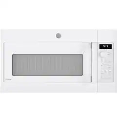 GE Profile - Profile Series 1.7 Cu. Ft. Convection Over-the-Range Microwave with Sensor Cooking and Chef Connect - White - Front_Zoom