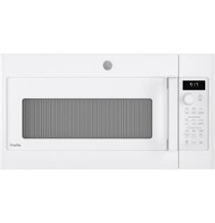 GE Profile - Profile Series 1.7 Cu. Ft. Convection Over-the-Range Microwave with Sensor Cooking and Chef Connect - White - Front_Zoom