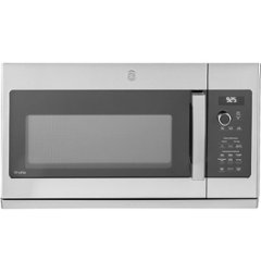 GE Profile - 2.2 Cu. Ft. OTR Sensor Microwave Oven - Stainless Steel - Front_Zoom
