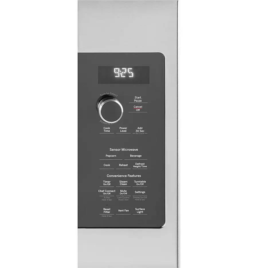 Alt View 11. GE Profile - 2.2 Cu. Ft. OTR Sensor Microwave Oven - Stainless steel.