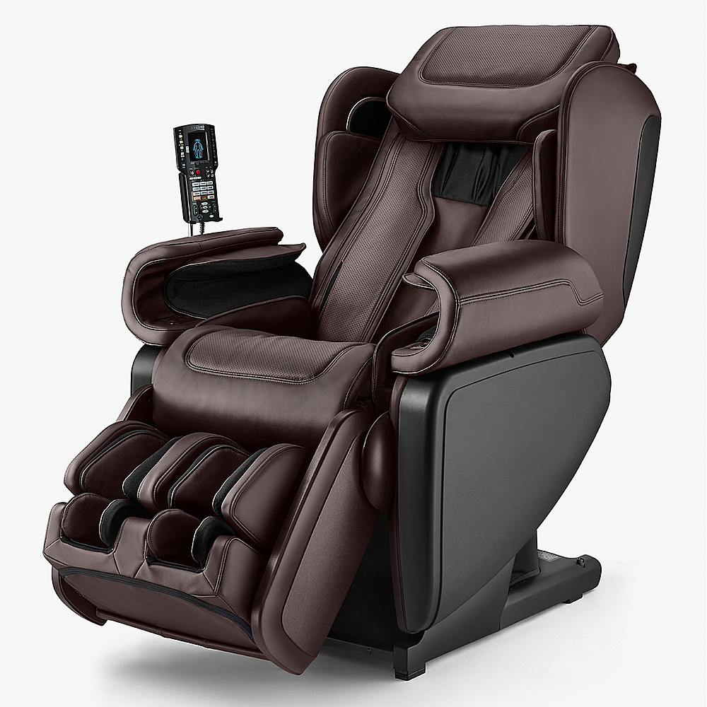 Angle View: Synca Wellness - Kagra 4D Heated Premium Massage chair - Brown