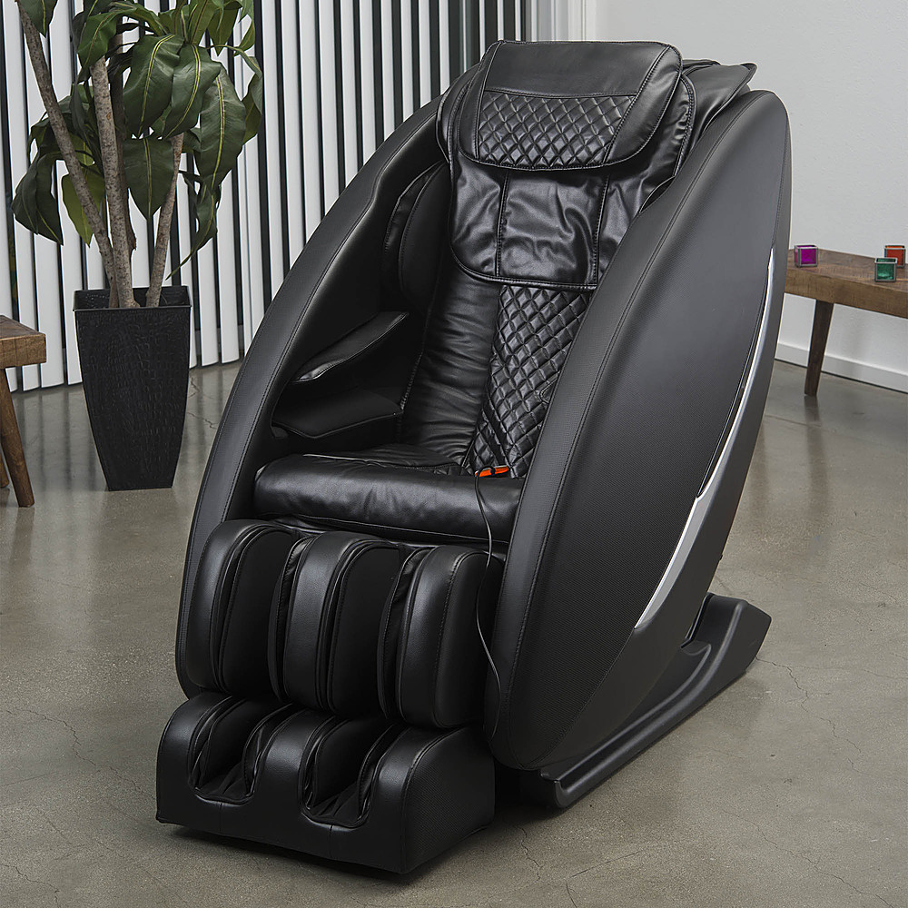Left View: Inner Balance Wellness - Ji  ZeroWall Heated SLTrack Massage Chair - Black