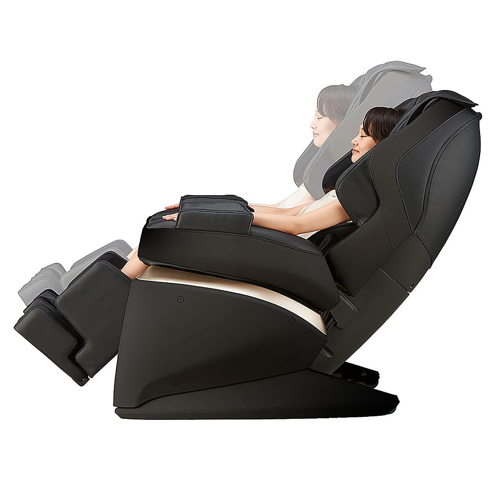 Left View: Synca Wellness - Kurodo - Made in Japan - Commercial Massage Chair - Black