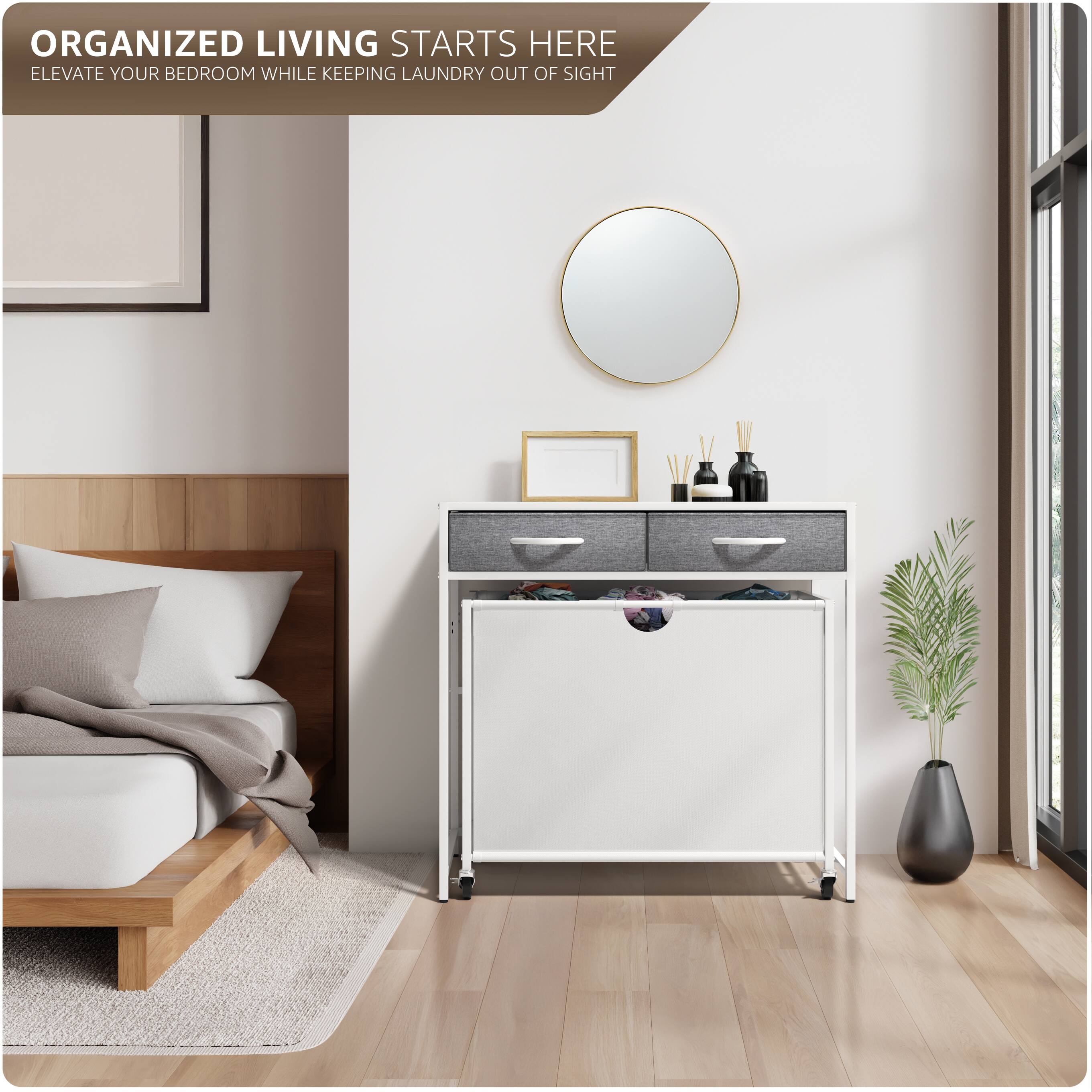 ORGANIZED LIVING STARTS HERE  
ELEVATE YOUR BEDROOM WHILE KEEPING LAUNDRY OUT OF SIGHT