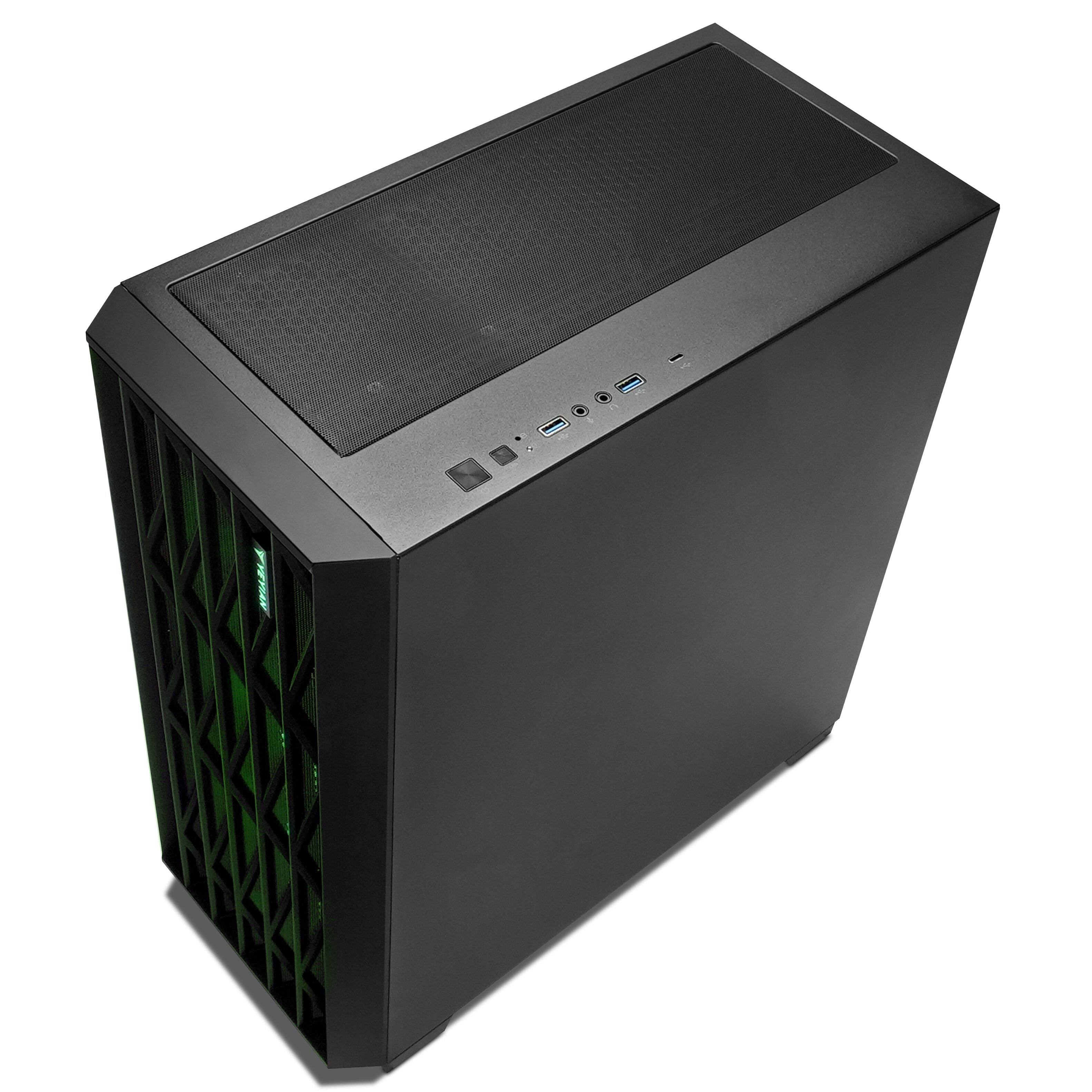 Alt View 2. YEYIAN - Yeyian Gaming PC, Ryzen 7 7800X3D, RTX 5070 12GB GDDR7, 1TB NVMe, 32GB DDR5, 650W Gold. YPA-PM780DC-5701U - black.