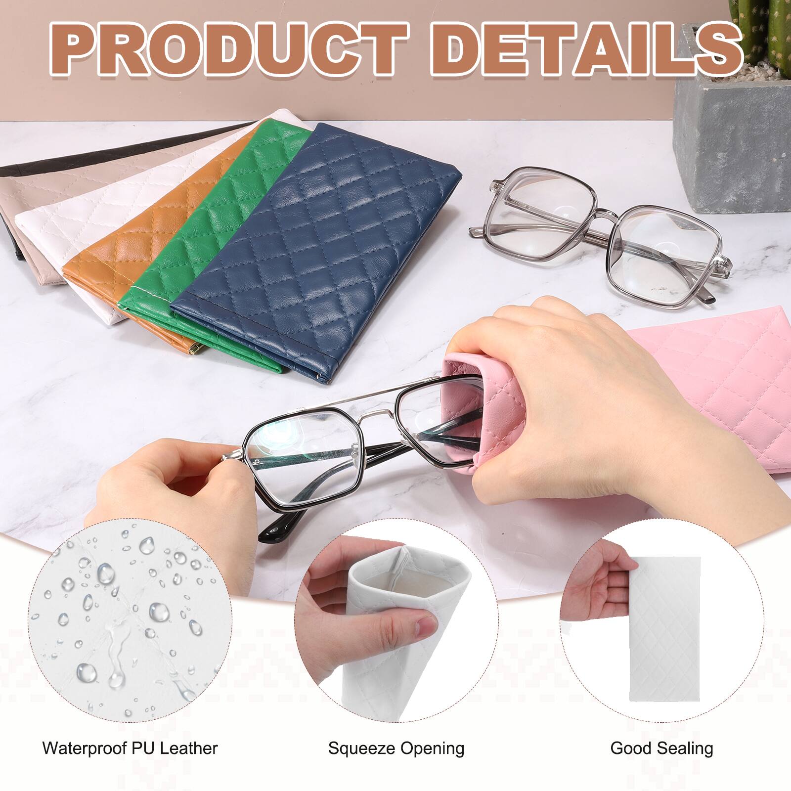 PRODUCT DETAILS

- Waterproof PU Leather
- Squeeze Opening
- Good Sealing