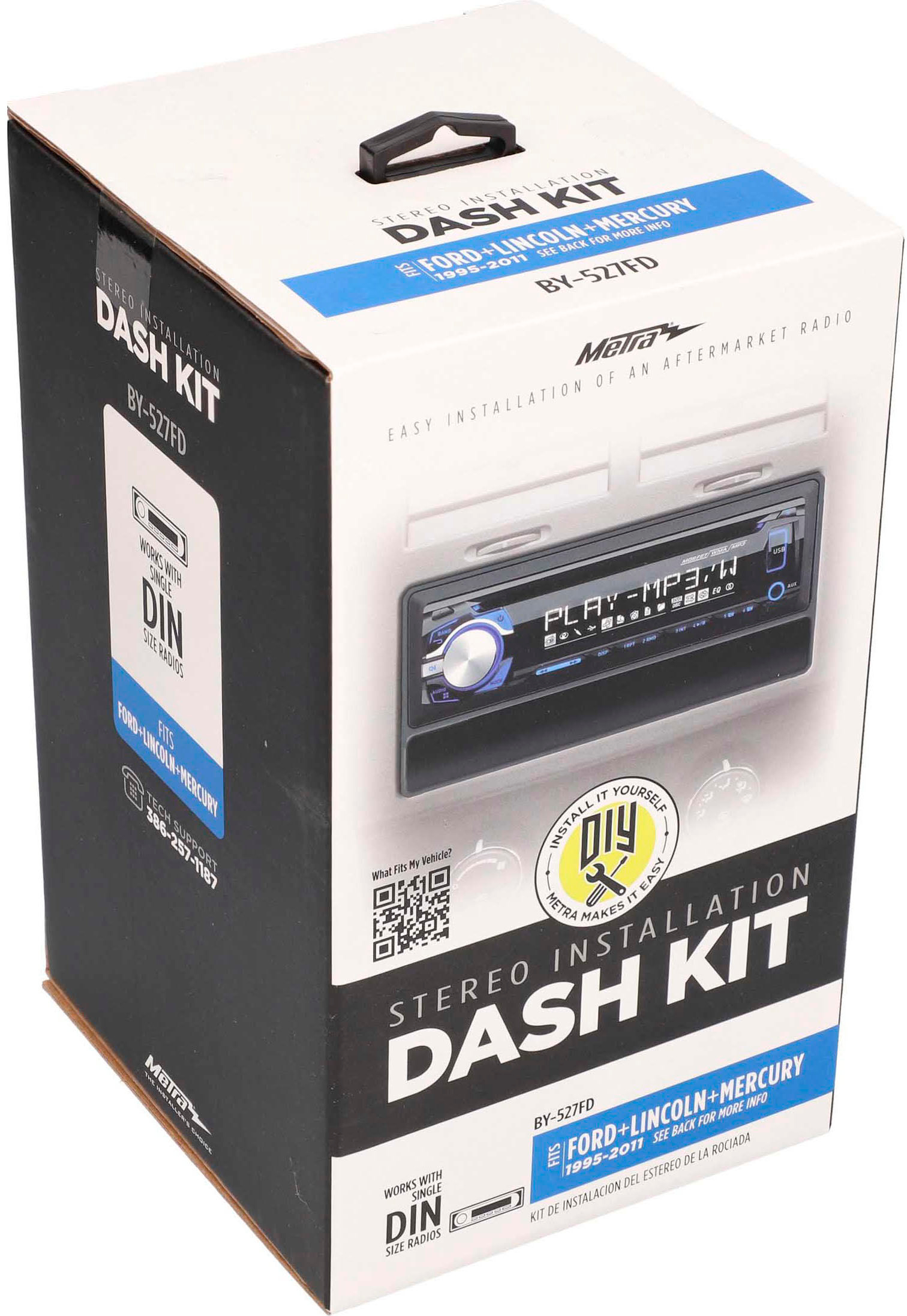 American International FMK-550 Dash Kit (Black) Fits select 1995-2011 Ford,  Lincoln, Mazda, and Mercury vehicles — single-DIN radios at Crutchfield