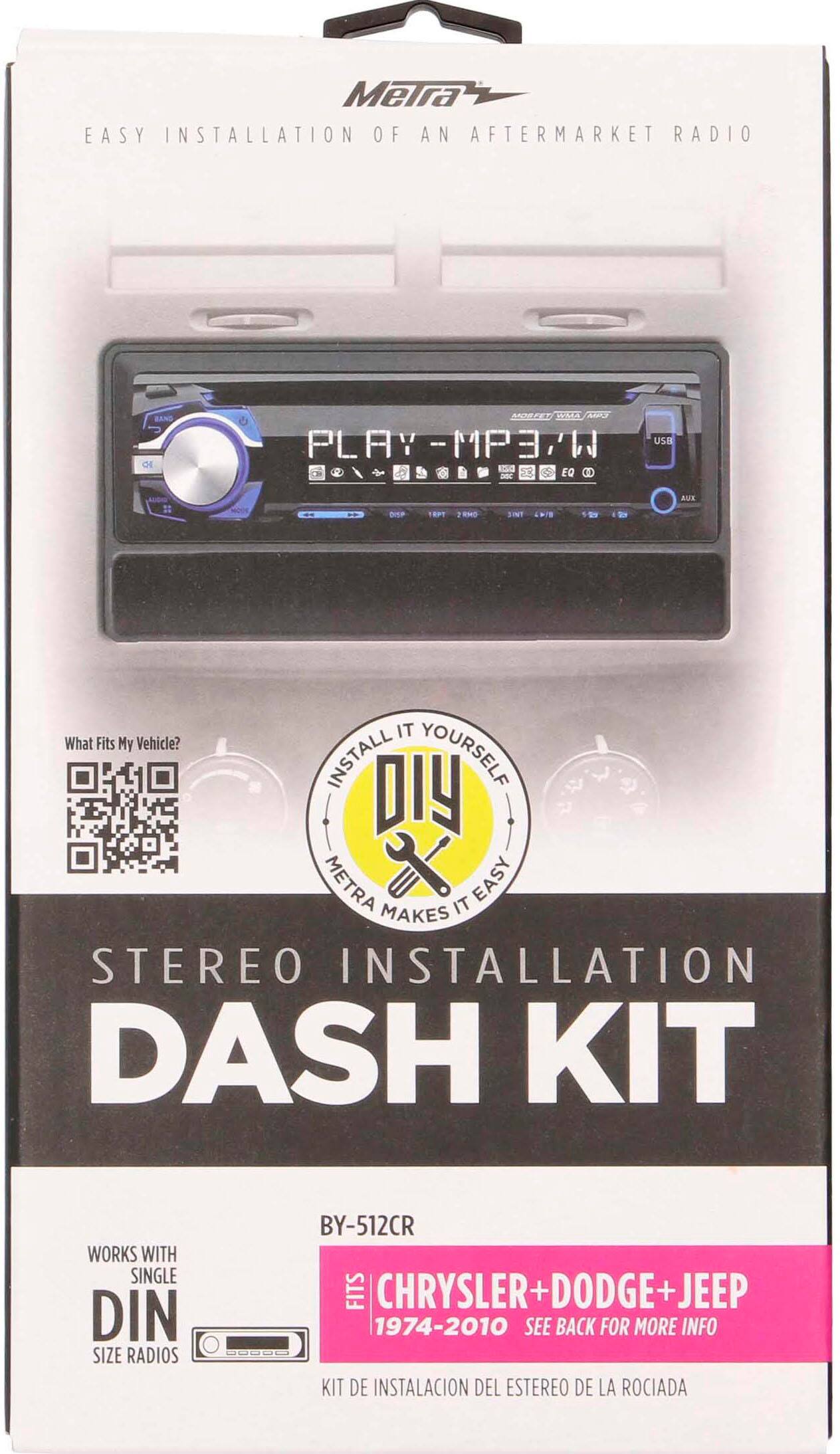 Alt View 13. Metra - Dash Kit for Select 1974-2010 Chrysler Vehicles - Black.