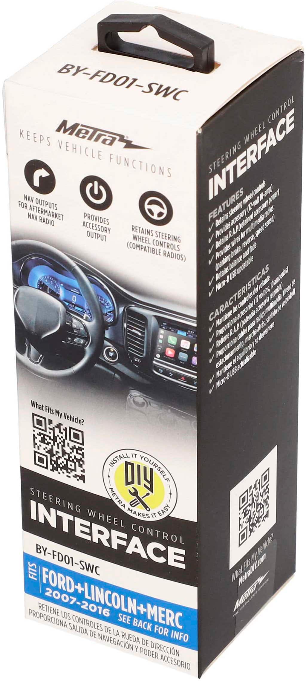 Alt View 13. Metra - Steering Wheel Control Interface for Select Ford, Lincoln and Mercury Vehicles - Black.