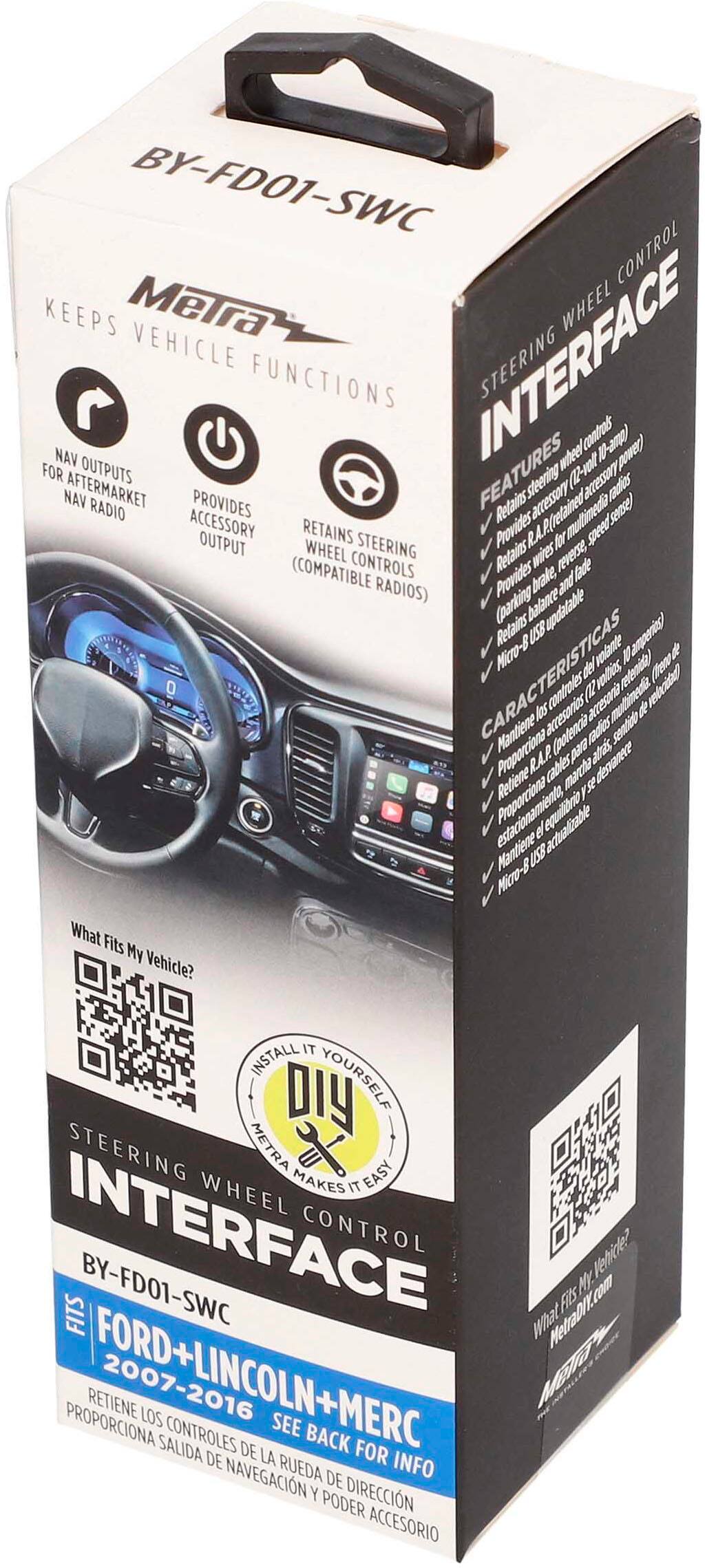 Alt View 13. Metra - Steering Wheel Control Interface for Select Ford, Lincoln and Mercury Vehicles - Black.