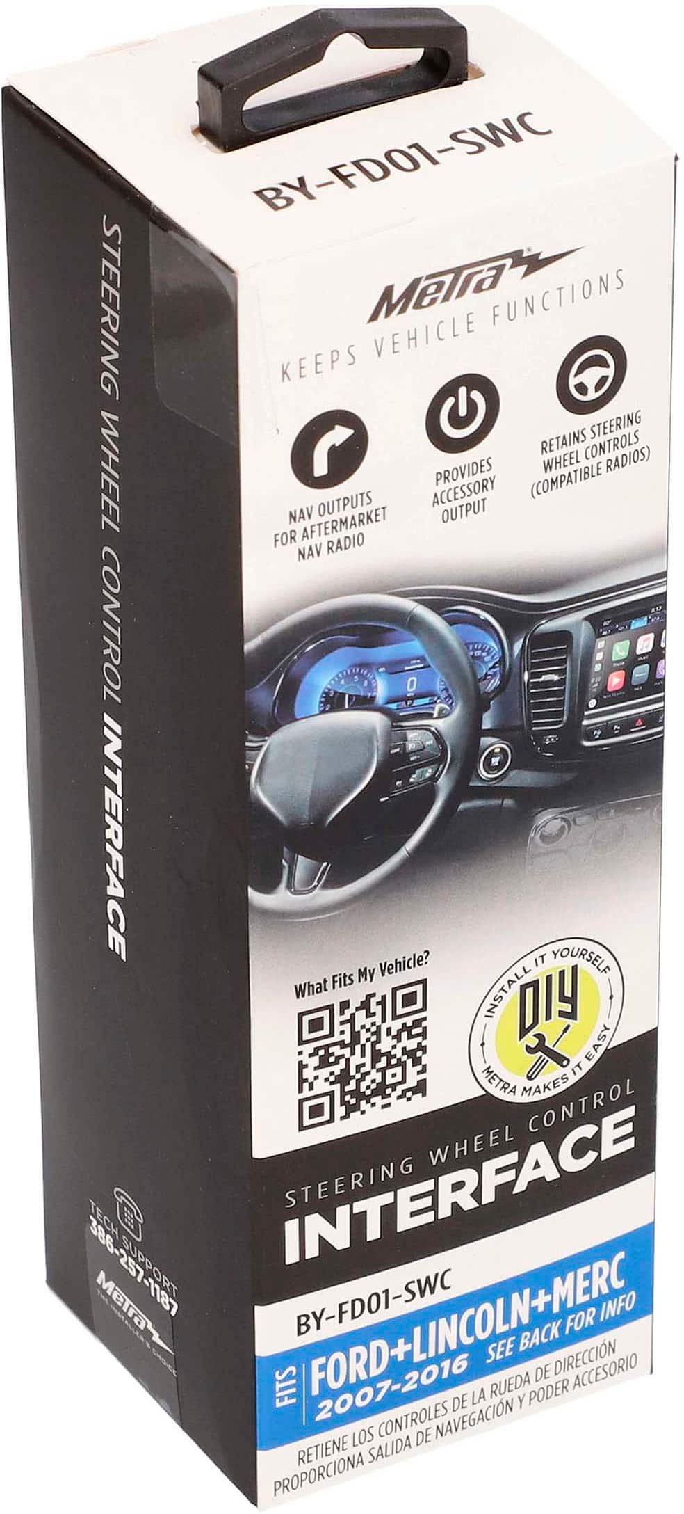 Alt View 14. Metra - Steering Wheel Control Interface for Select Ford, Lincoln and Mercury Vehicles - Black.