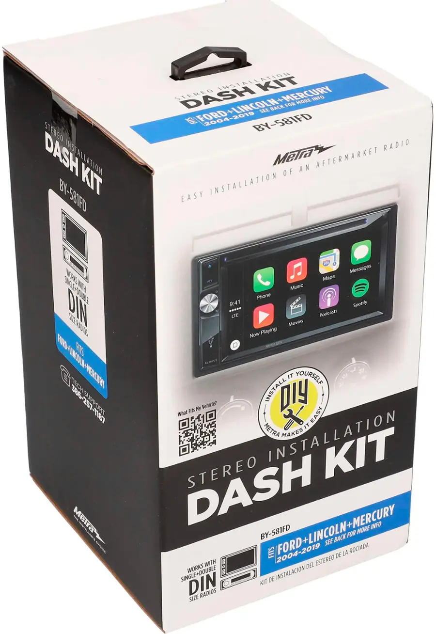 Alt View 16. Metra - Dash Kit for Select 2004-2008 Ford, Lincoln and Mercury Vehicles - Black.
