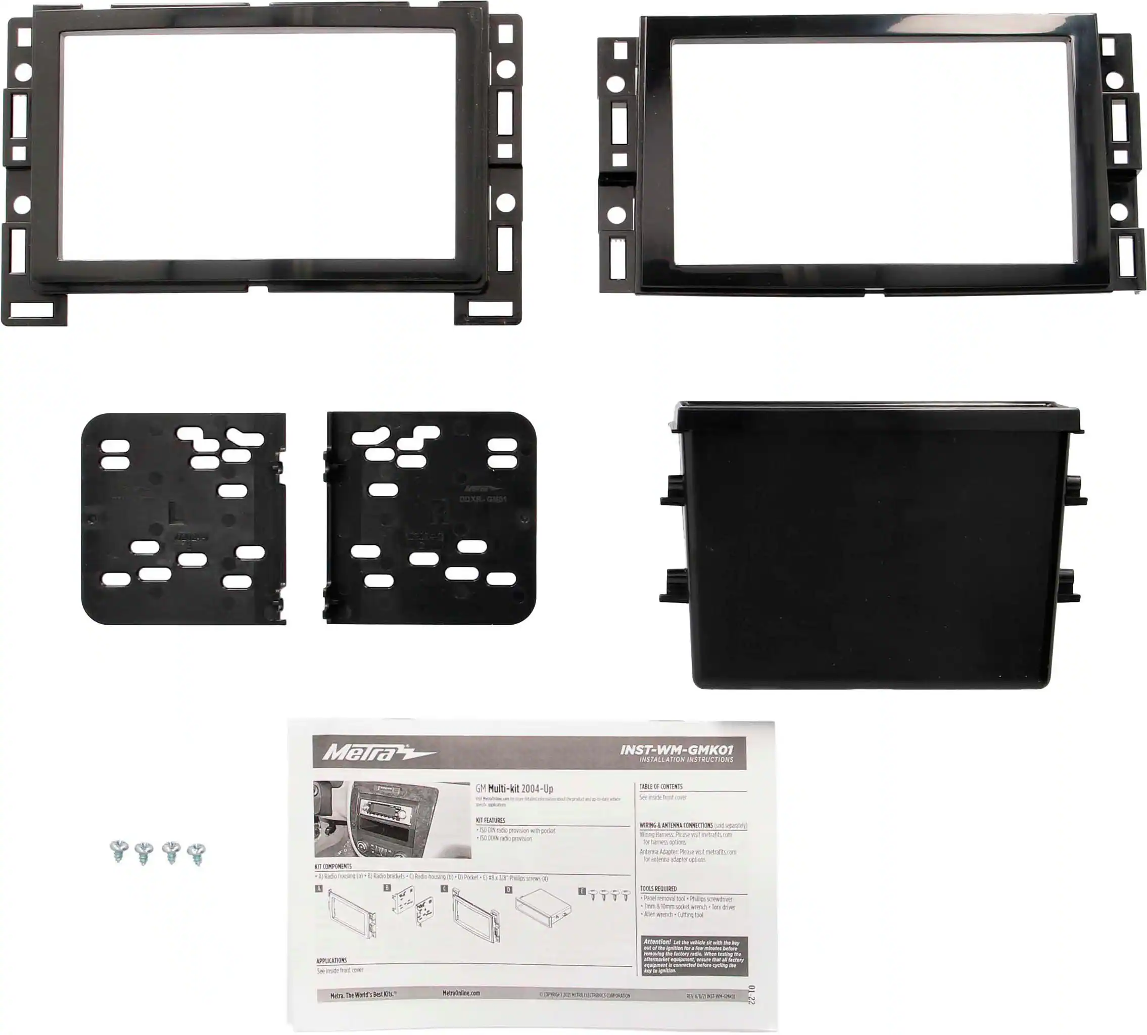 Metra - Dash Kit for Select 2005-2020 GM Vehicles - Black