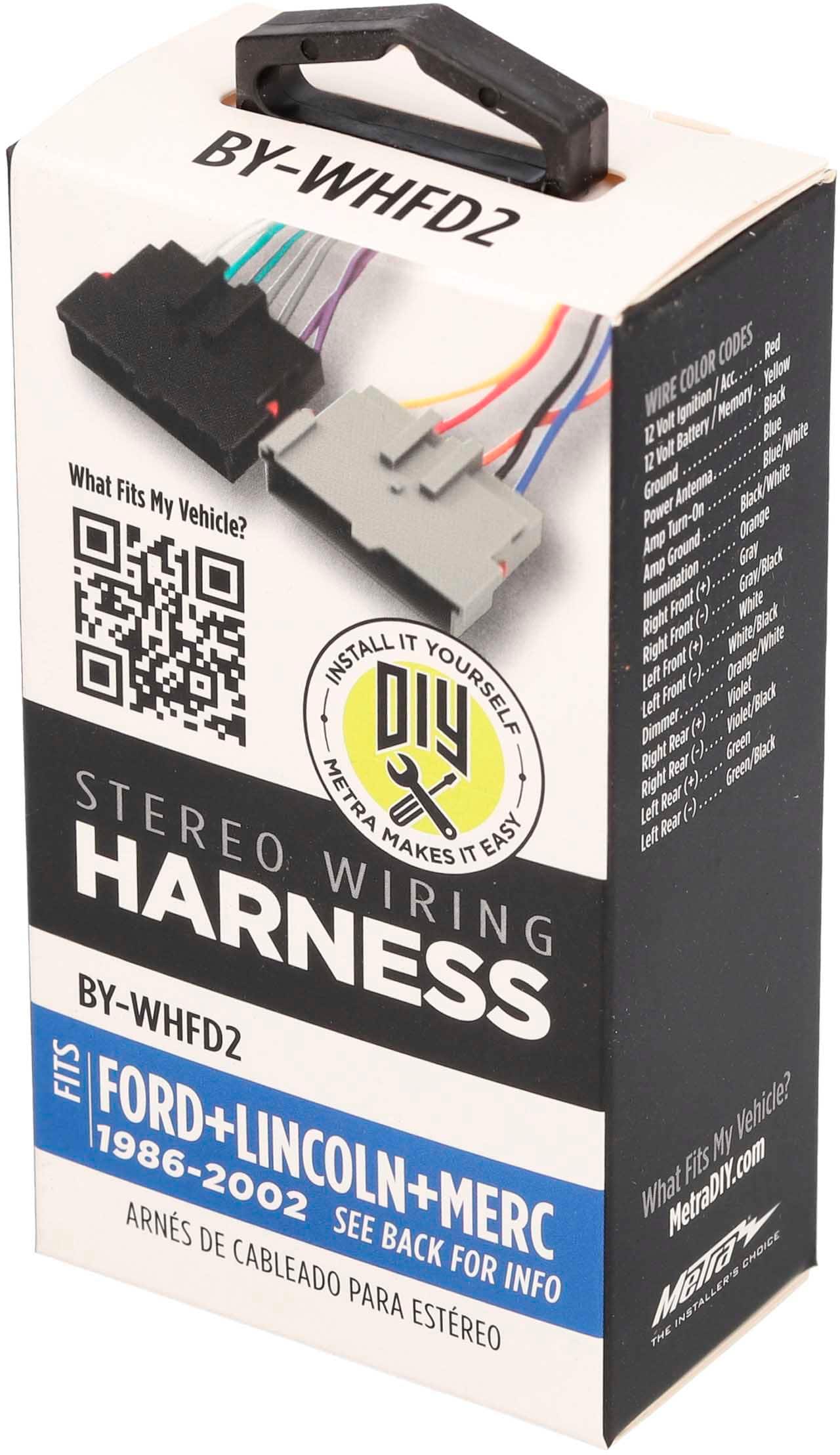 Alt View 12. Metra - Speaker Harness for Select 1986-2002 Ford, Lincoln, Mercury and Mazda Vehicles - Multi.