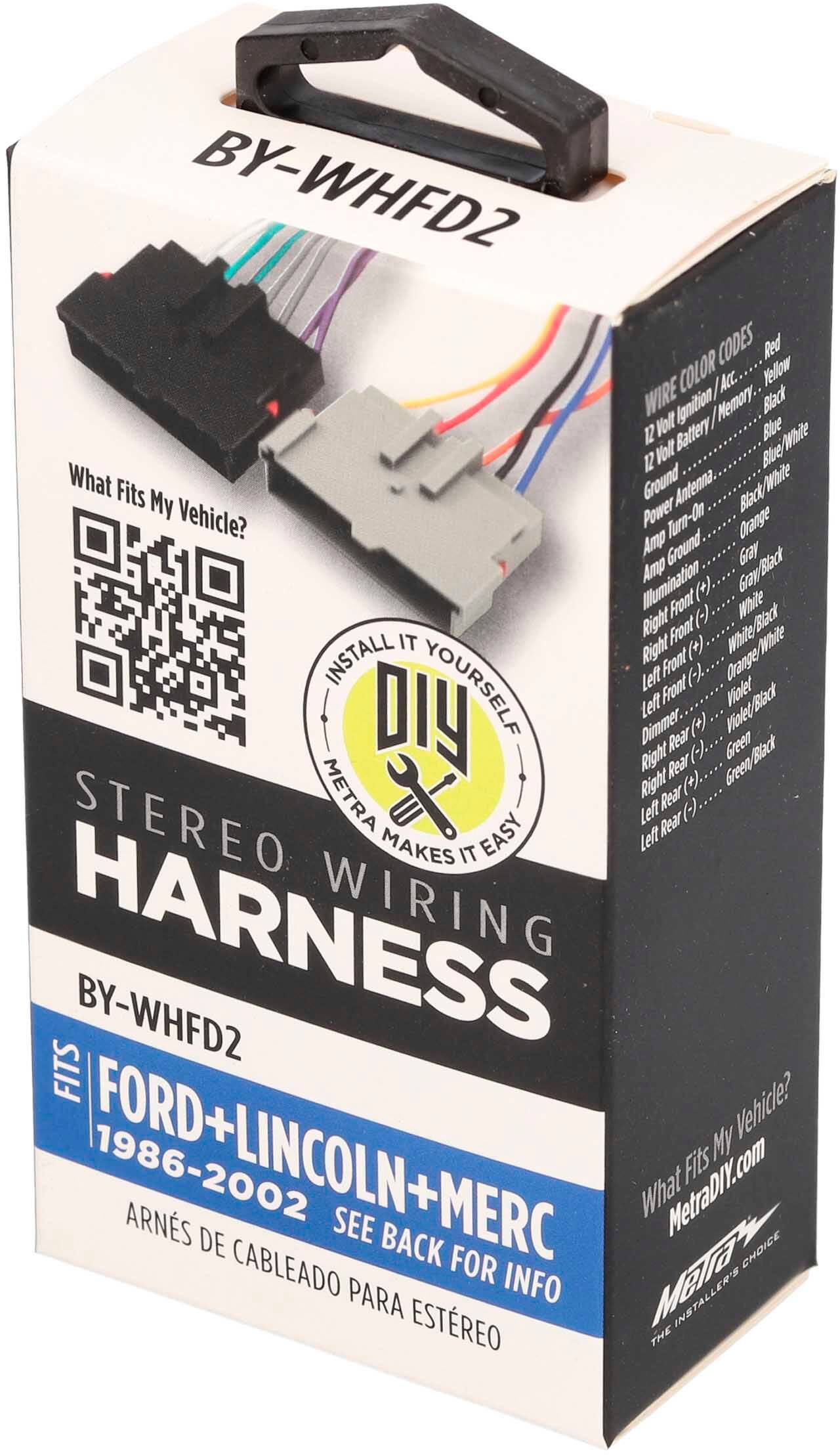 Alt View 12. Metra - Speaker Harness for Select 1986-2002 Ford, Lincoln, Mercury and Mazda Vehicles - Multi.