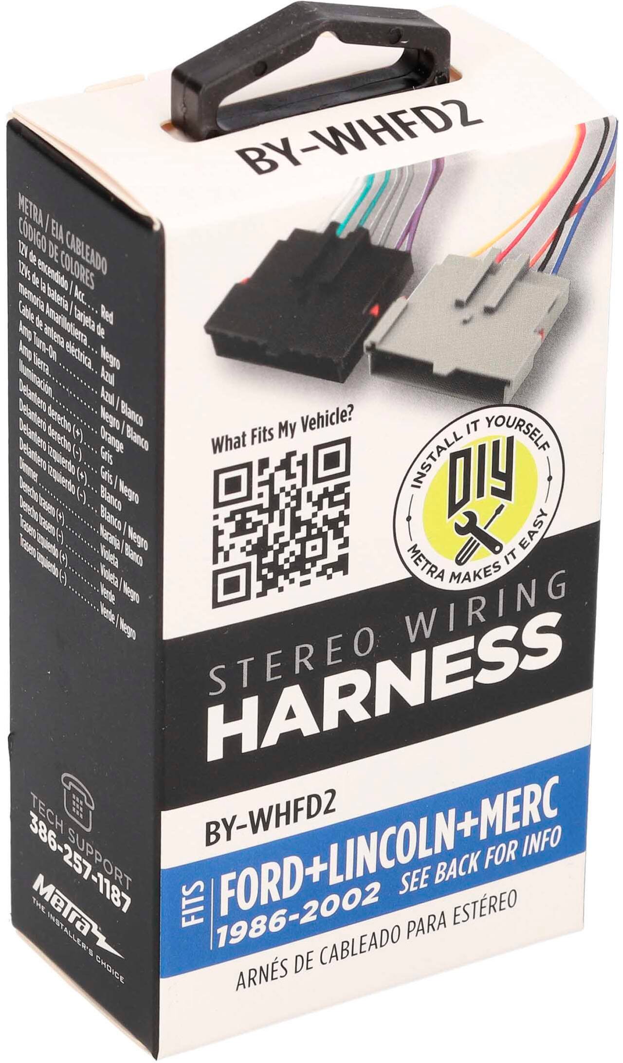 Alt View 13. Metra - Speaker Harness for Select 1986-2002 Ford, Lincoln, Mercury and Mazda Vehicles - Multi.