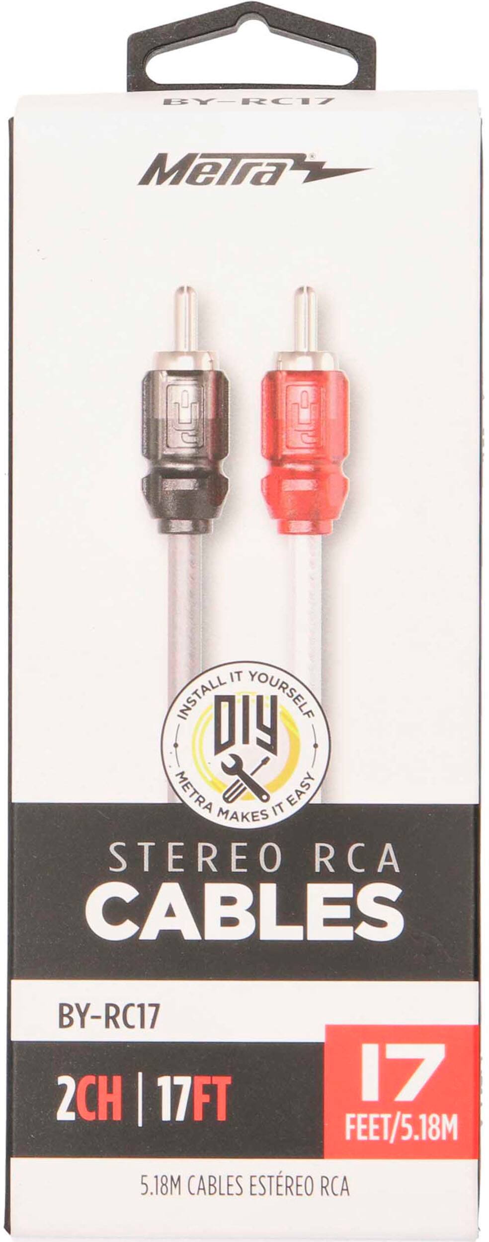 Alt View 14. Metra - 17' Interconnect RCA Cable (2-Pack) - Multi.