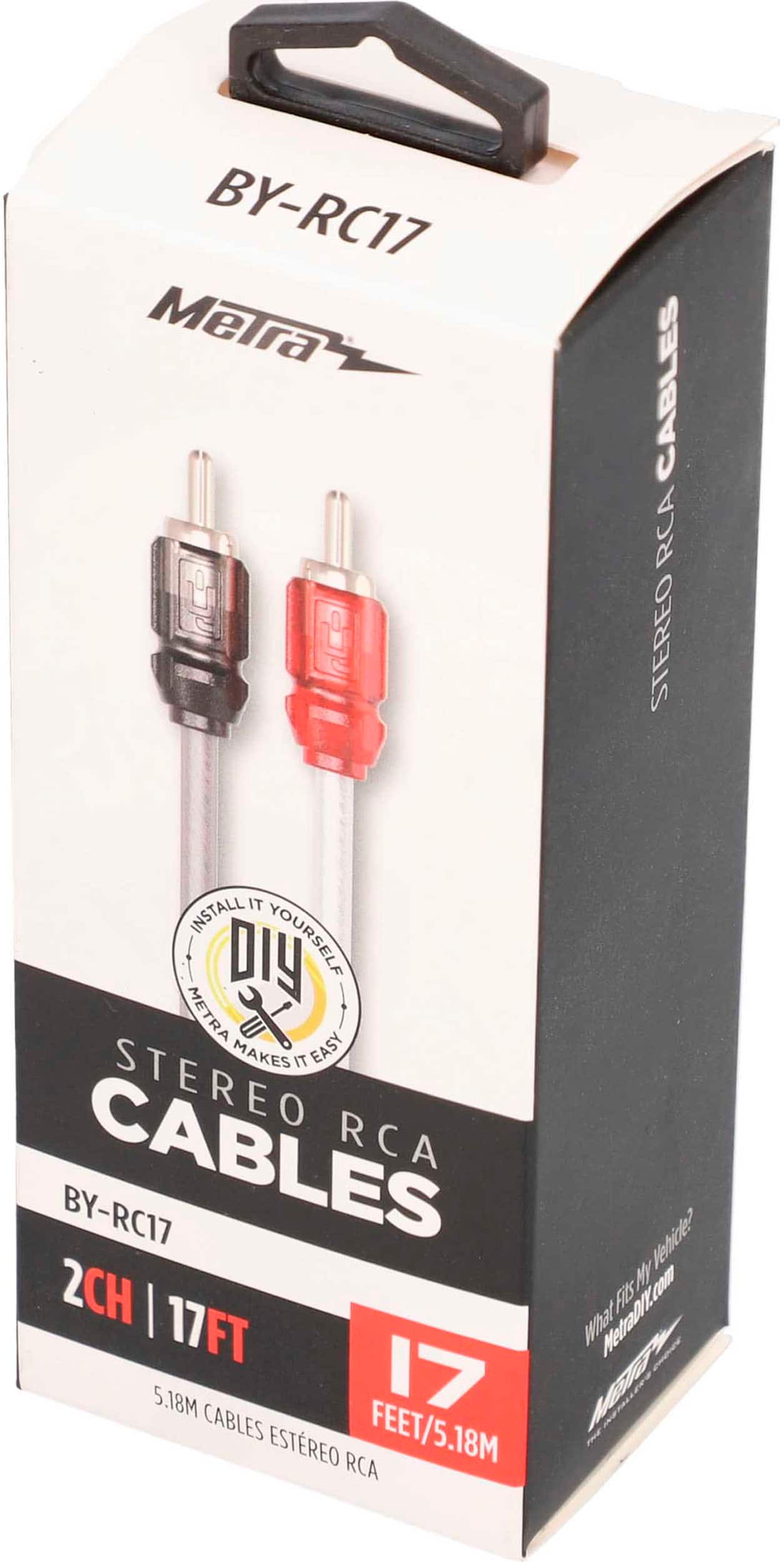 Alt View 15. Metra - 17' Interconnect RCA Cable (2-Pack) - Multi.