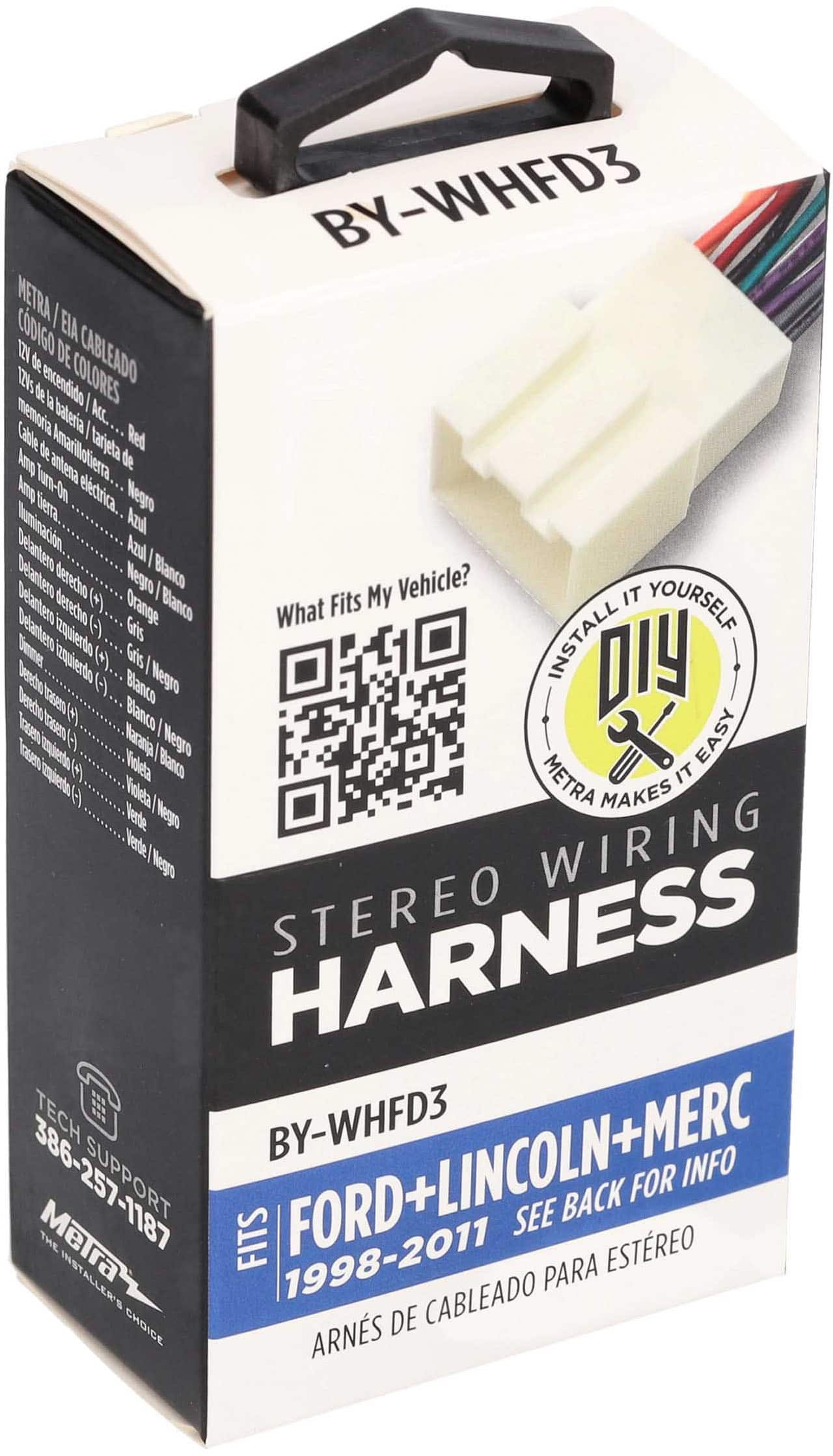 Alt View 14. Metra - Speaker Harness for Select 1998-2011 Ford, Lincoln, Mercury and Mazda Vehicles - Multi.